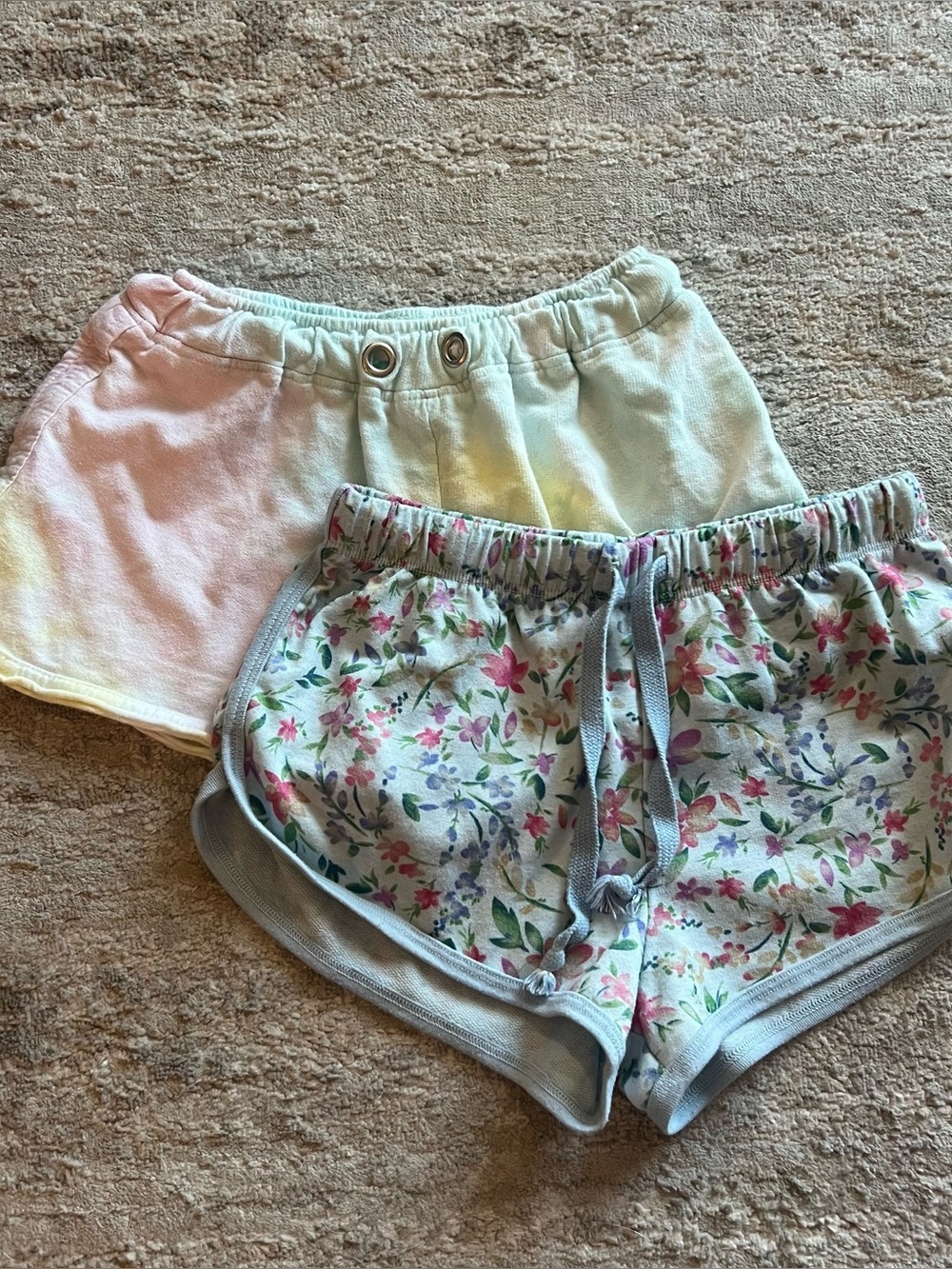 T2 Love Floral Tie Dye Shorts Bundle